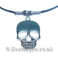 Flat Metal Skull Necklace